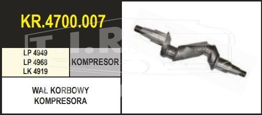 KR.4700.007, Коленвал компрессора — Truckline