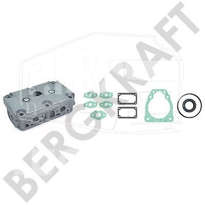 BK8501558, ГБЦ компрессора в сборе (K029208K500)+прокладки+уплотнения — Bergkraft