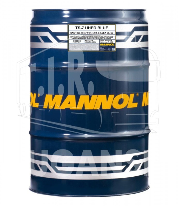 Масло MANNOL 7107 TS-7 BLUE UHPD 10w40 208л