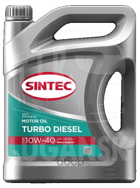 102538, Масло SINTEC Тurbo Diesel API CF-4/SJ 10W40 5л — SINTEC