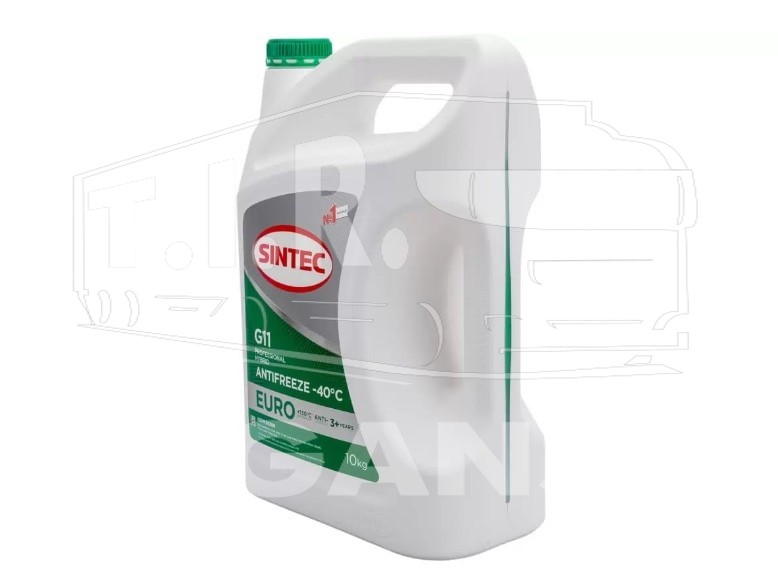 Антифриз SINTEC EURO G11 зеленый -40 10кг