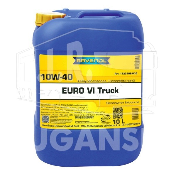 Масло RAVENOL Euro6 Truck 10w40 10л