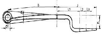 F179Z223ZA75, Полурессора 1-но лист (гусак) — Weweler
