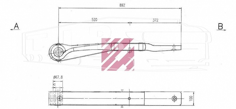 M1035600, Полурессора 1-но лист — Marshall