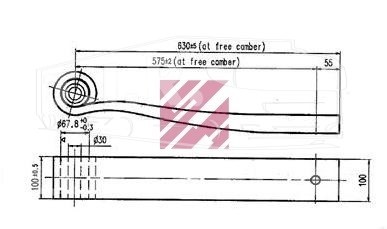 M1024101, Лист полурессоры коренной — Marshall