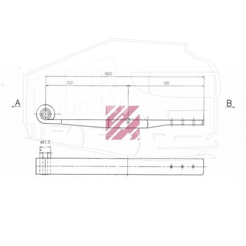 M1029400, Полурессора 1-но лист — Marshall
