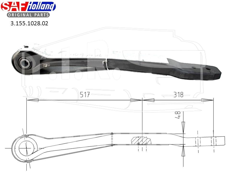 3.155.1028.02, Полурессора 1-но лист — SAF