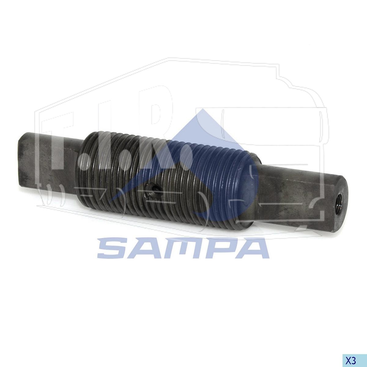 030.056, Палец рессоры М36*3*151мм — Sampa