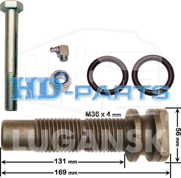 312960, Палец рессоры М36*4*131/168.5 — HD-parts