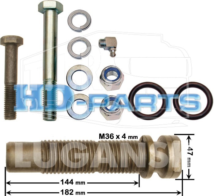 312970, Палец рессоры М36*4*182 зад — HD-parts