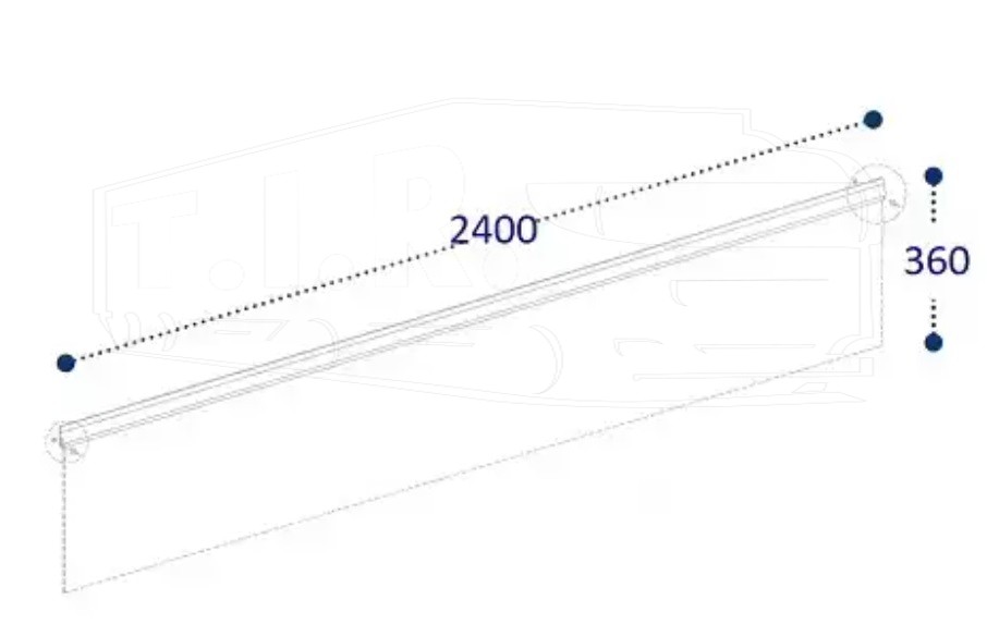 DK6660, Брызговик длинный 2400*360 — Domar
