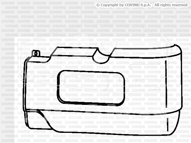 144/95, Облицовка фары лев — Covind