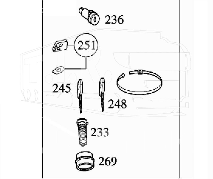 001 890 22 67, К-т личнок с ключами — Mercedes Benz