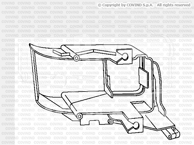 CF0/101, Кронштейн рамки фары лев — Covind