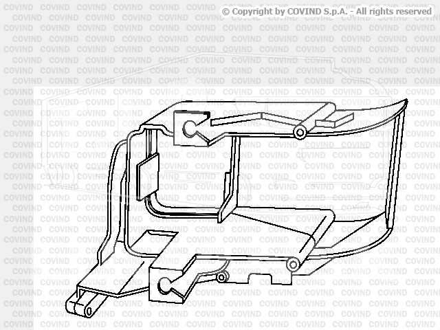 CF0/100, Кронштейн рамки фары прав — Covind
