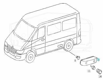 904 698 01 62, Отбойник декоративный — Mercedes Benz