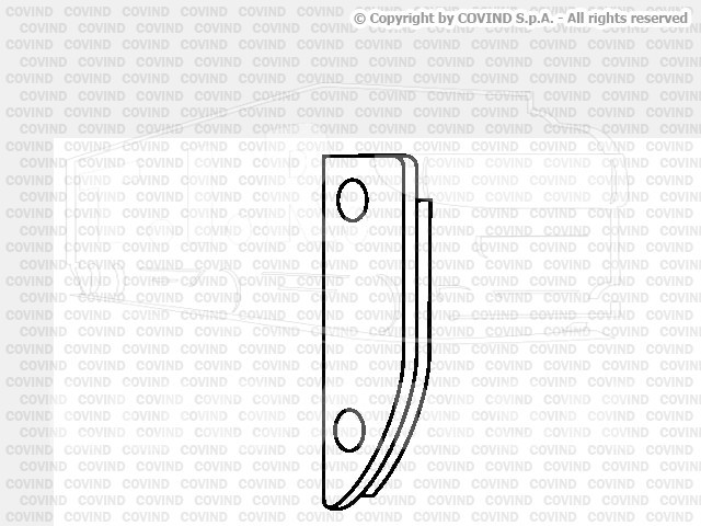LF0/89, Заглушка бампера лев — Covind