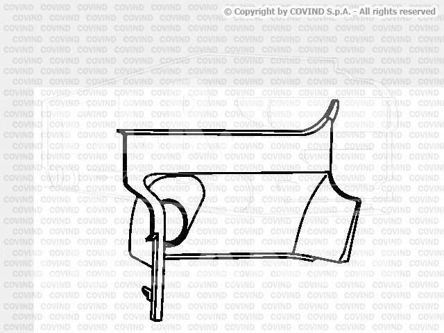 SCR/236, Накладка подножки прав — Covind