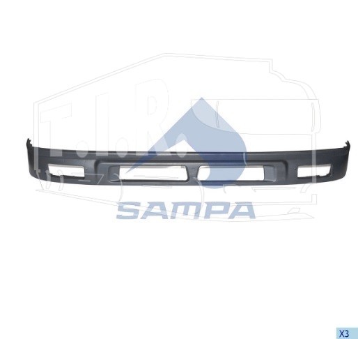 1820 0008, Бампер перед низ 250мм — Sampa