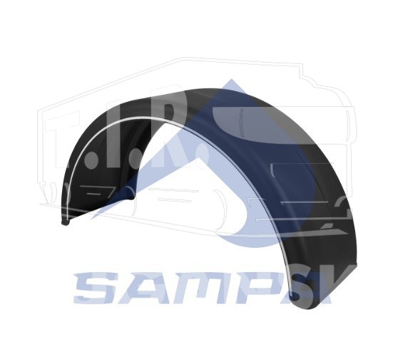 1895 0002, Крыло пластик 450*1300*1960 — Sampa
