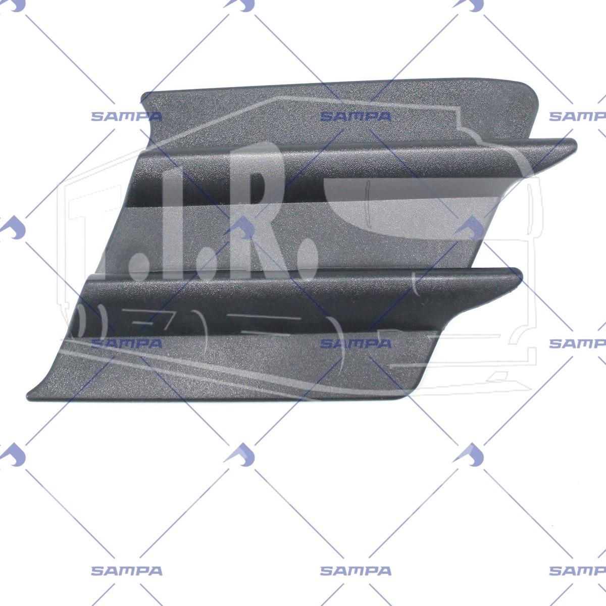 1820 0441, Накладка противотуманной фары, левая MAN TGX (короткая) — Sampa