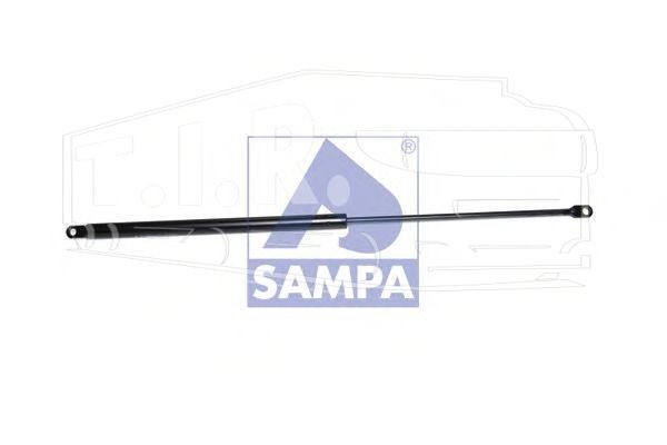 030.164, Амортизатор решетки 600MM/250N — Sampa