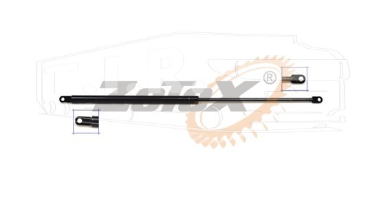 ZX12.0214, Амортизатор решетки 590mm/630N — ZeTeX