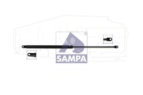 040.174-01, Амортизатор решетки 590mm/630N — Sampa