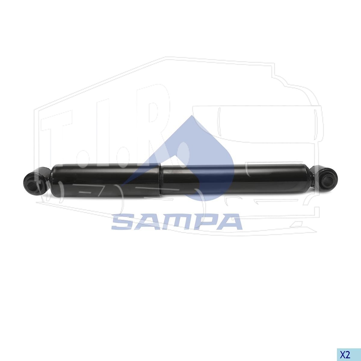 502.858, Амортизатор 372-583 d19*57/d19*57 передний — Sampa