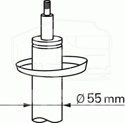 Амортизатор перед. газовый 55mm