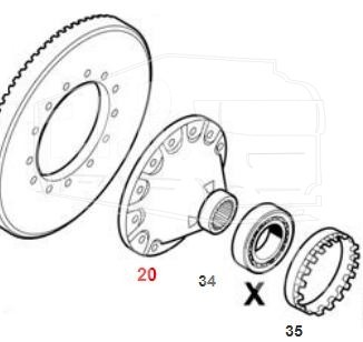 74170227, DIFF.HALF HSNG HOLE 18.25 — Euroricambi