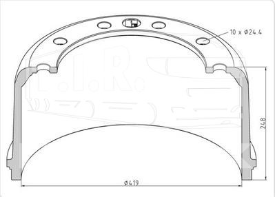 266.538-00, Барабан тормозной 419*202.5 — Peters