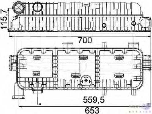 8MY 376 743-631, Бачок радиатора верхний — Hella