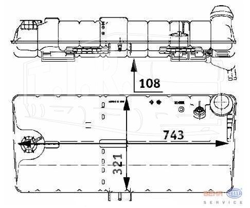 8MA376705-331, Бачок расширительный — Hella