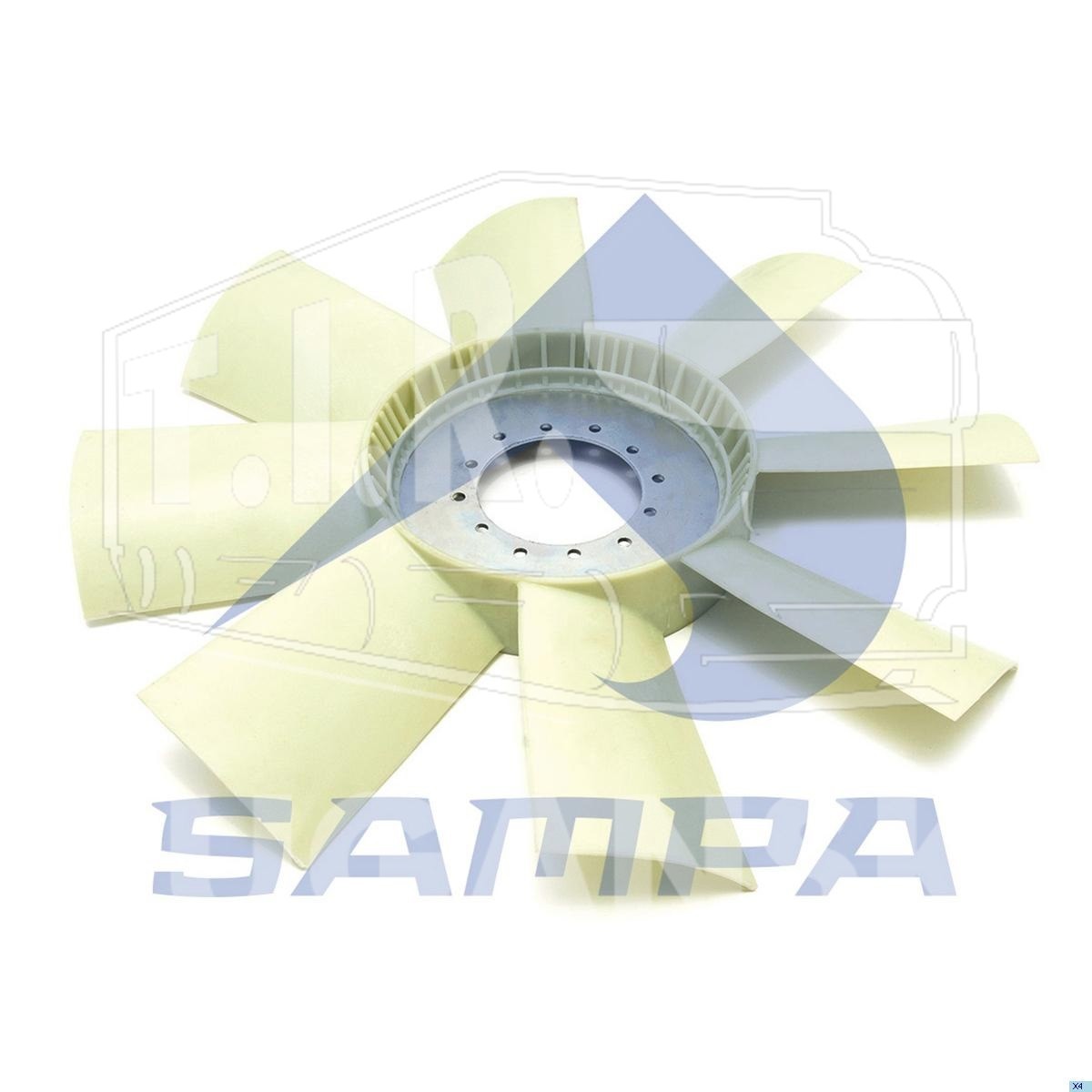 021.343-01, Крыльчатка вентилятора 720/8 — Sampa