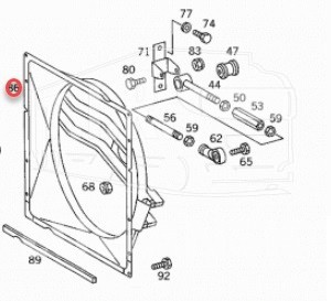 357 500 0527, SUPPORT FAN SHROUD — Mercedes Benz