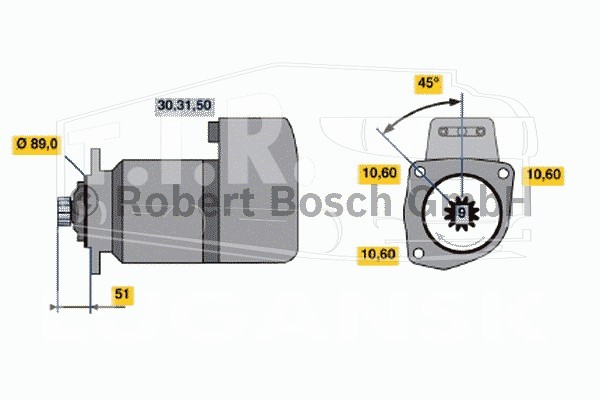 Стартер 12v 3.6kw