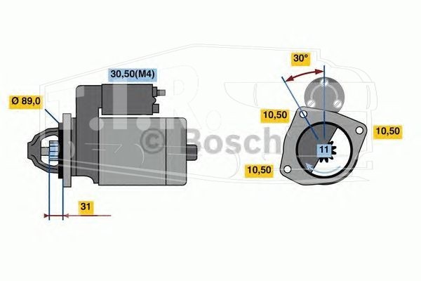 Стартер 24v 4kw 11T