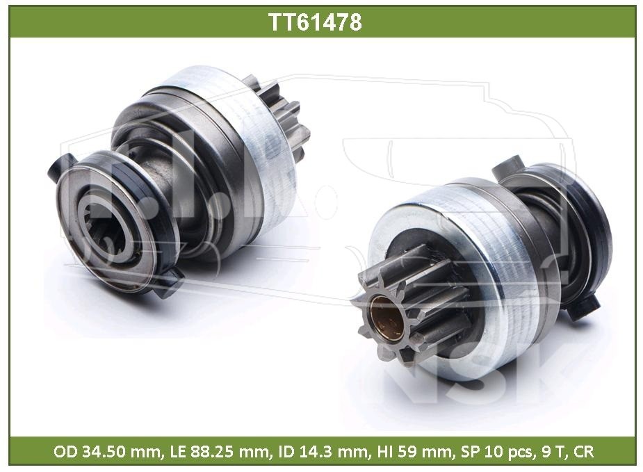 TT61478, Бендикс 9 зубьев — Tesla