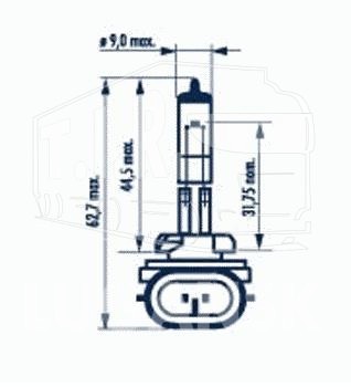 Лампочка H27 12v 2w