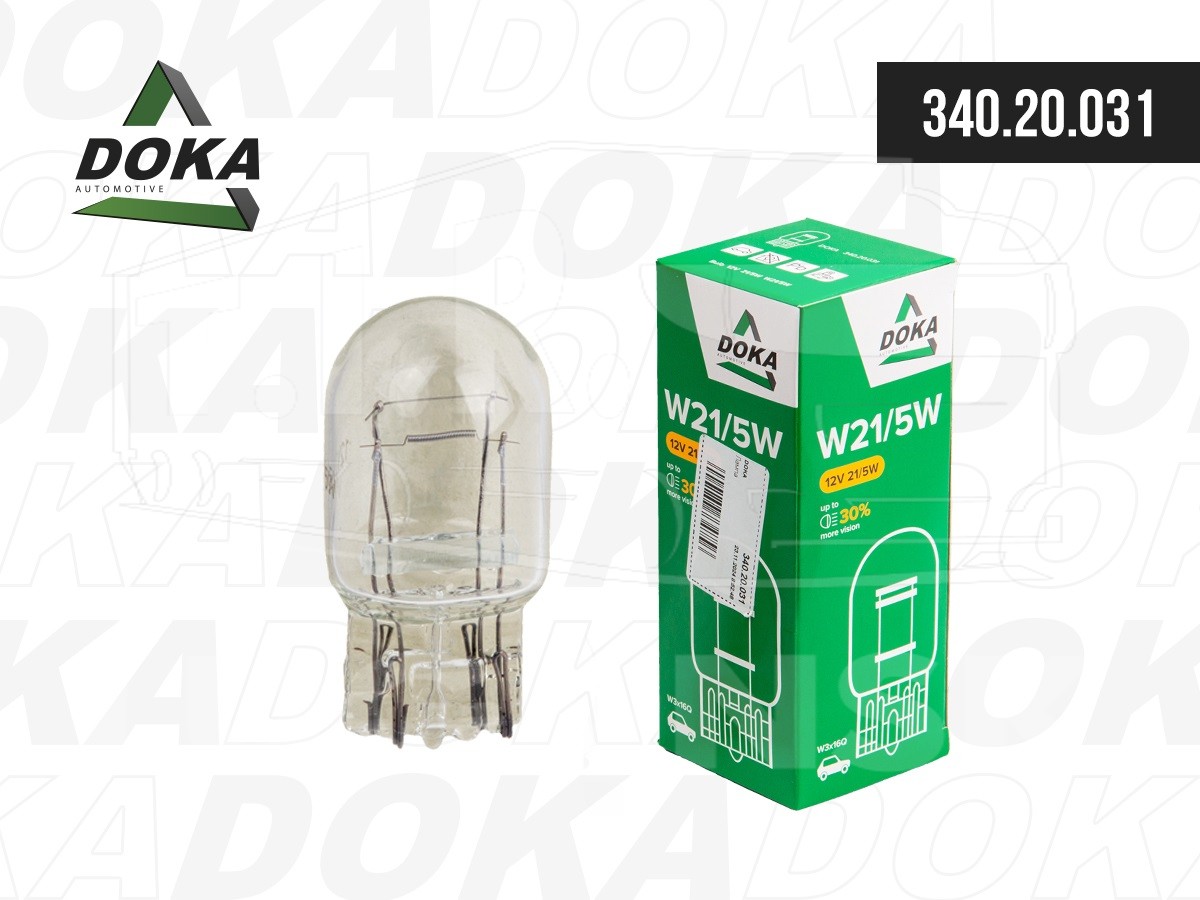 340.20.031, Лампочка 12V 21/5W W21/5W — DOKA