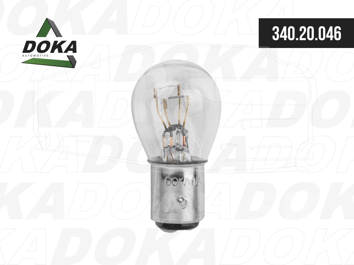 340.20.046, Лампочка 12V 21/4 W P21/4W (BAZ15d) — DOKA
