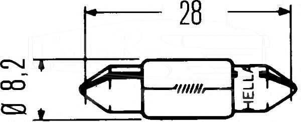 8GM 002 094-121, Лампочка 12V C3W SV7-8 — Hella