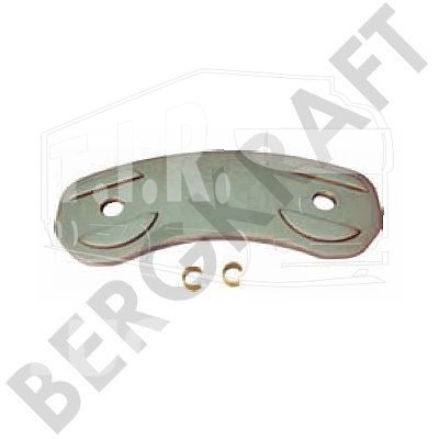 BK1630602AS, Нажимная пластина+2-а клипса суппорта HALDEX MARK IV — Bergkraft