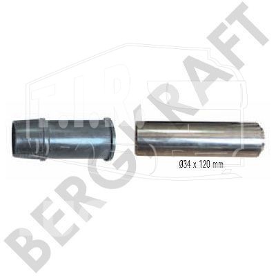 BK1600223AS, Ремкомплект суппорта направляющая D=34/L=120mm +втулка пластик KNORR-BREMSE SB7521/7581/7661/7580 — Bergkraft