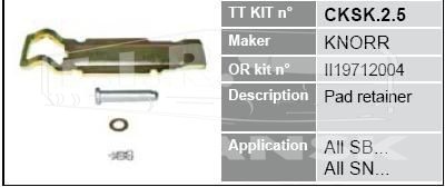 CKSK2.5, Р-к суппорта-пластина прижимная — Trucktechnic