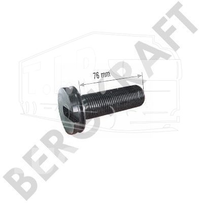 BK8500204, Калибровочный болт регулятора суппорта с проточкой L=76.0mm — Bergkraft
