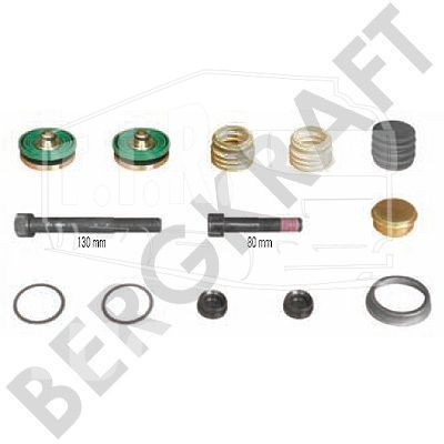 BK8509677, Р-к суппорта (болты+пыльники) WABCO 22.5" — Bergkraft