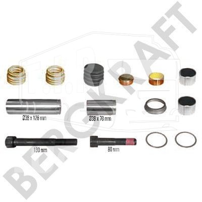 BK8509678, Р-к суппорта (направляющие+пыльники+болты) WABCO 22.5" — Bergkraft