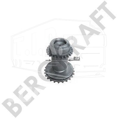 Шестерня суппорта левая D=37.5mm